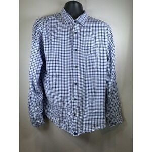 Untuckit Shirt Mens XL  Blue/White  Button Down Long Sleeves Slim Fit